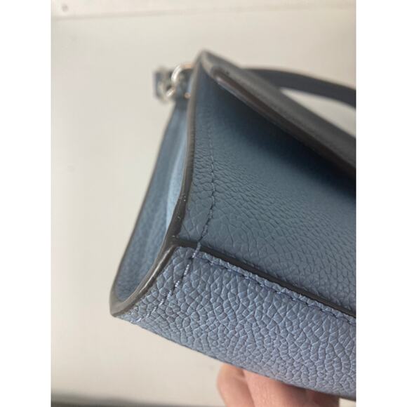 MICHAEL KORS MINI BLUE PEBBLED LEATHER WOMENS CROSBODY BAG - Picture 11 of 14